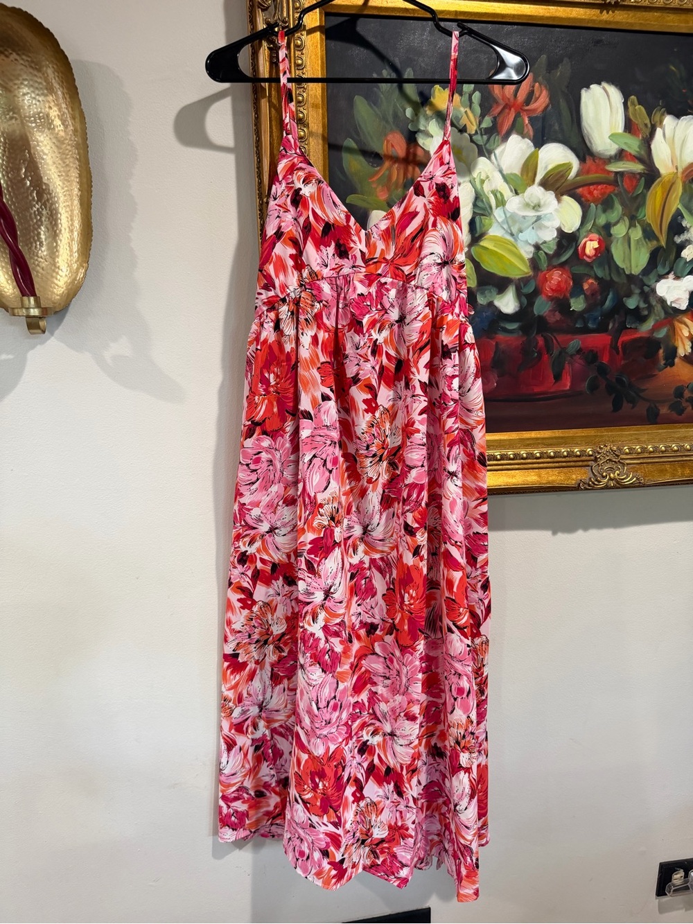 Inmod Floral Dress in Pink & Orange